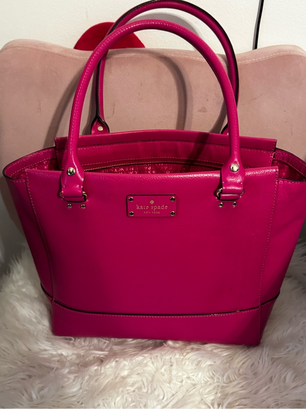 kate spade Hot Pink Leather Tote